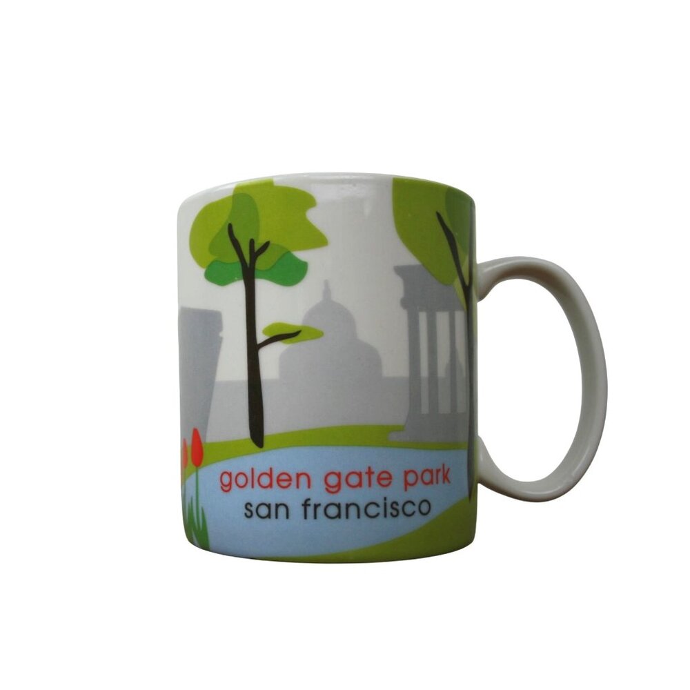 Starbucks San Francisco & San Diego Mug Set Scenic Parks Design Ceramic 18 Oz Se - Picture 2 of 14